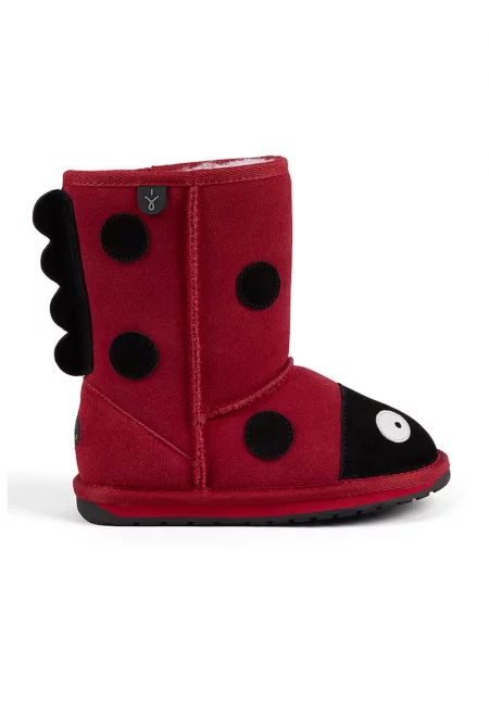 Велурени боти с дизайн на калинка