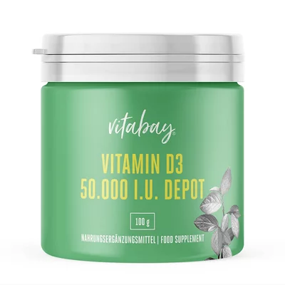 Vitamin D3 - Витамин D3 50 000 IU, 100 g, прах