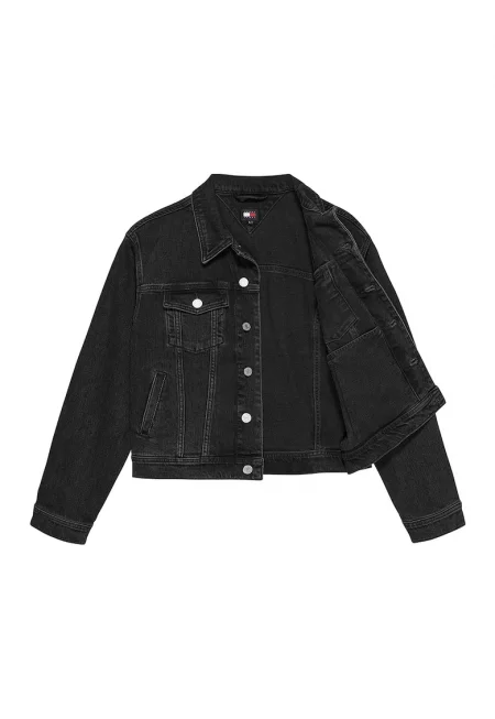 Яке от деним с остра яка