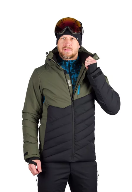 Зимно ски яке Zygmunt с качулка - Черен/Каки