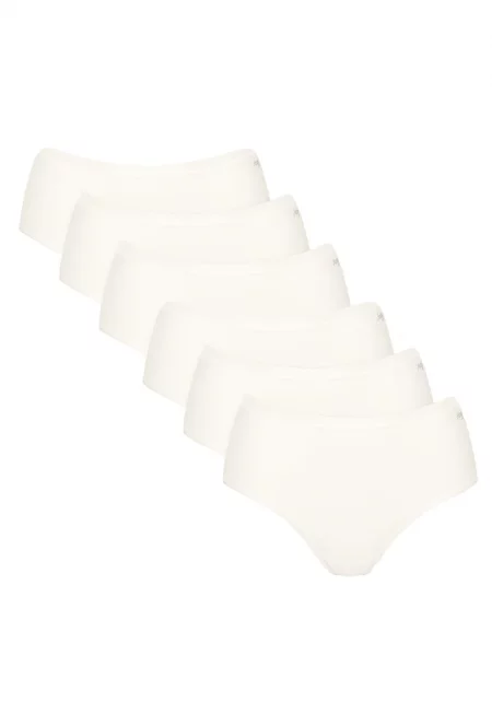 Бикини хипстър - 6 чифта - Бял