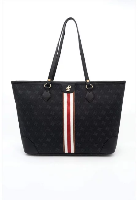 Чанта Tote от еко кожа с шарка