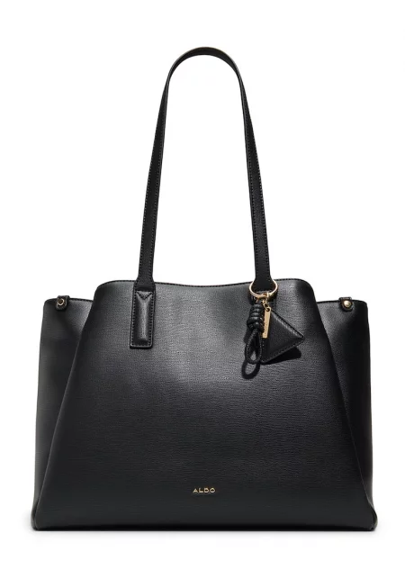 Чанта за рамо от еко кожа - Черен