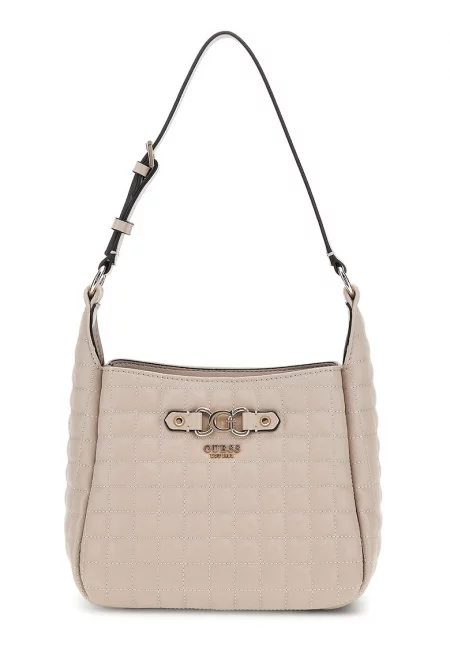 Чанта за рамо от еко кожа с метално лого