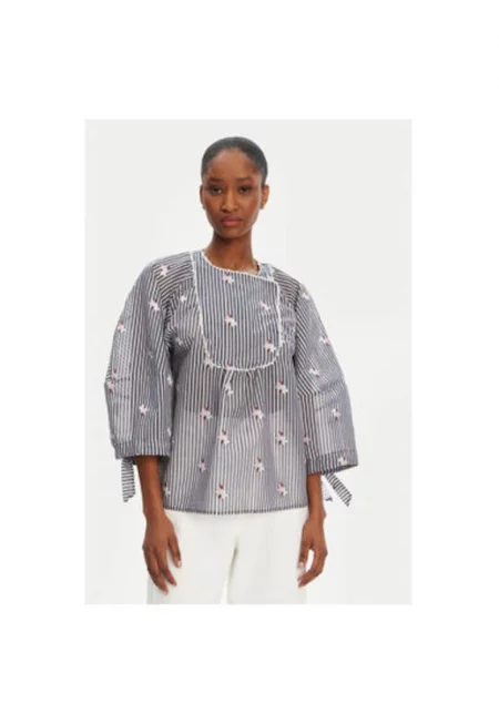 Дамска блуза  252102525224 - Памук/Полиестер - Тъмносин - Тъмносин