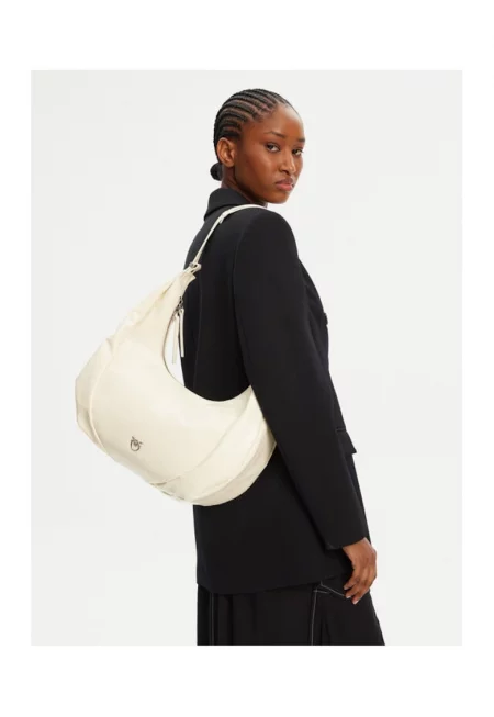 Дамска чанта  Bianco Z14S Slouchy Hobo Big - естествена кожа - розова