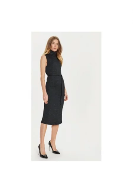 Дамска рокля -  304776199 - Полиестер/Вискоза - Черен - Черен
