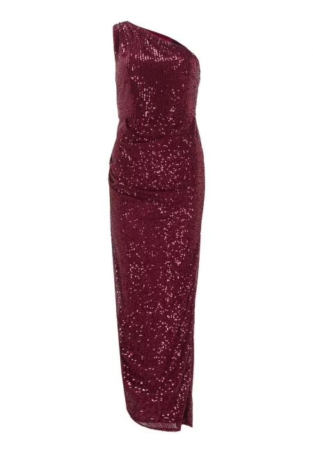 Дамска рокля  5AI09800 - Полиестер - Бордо