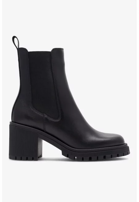 Дамски боти  5905588106500 - Естествена кожа - Черни - Черен