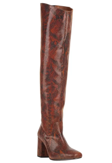 Дамски боти -  Естествена кожа - Кафяви - 39 ЕС