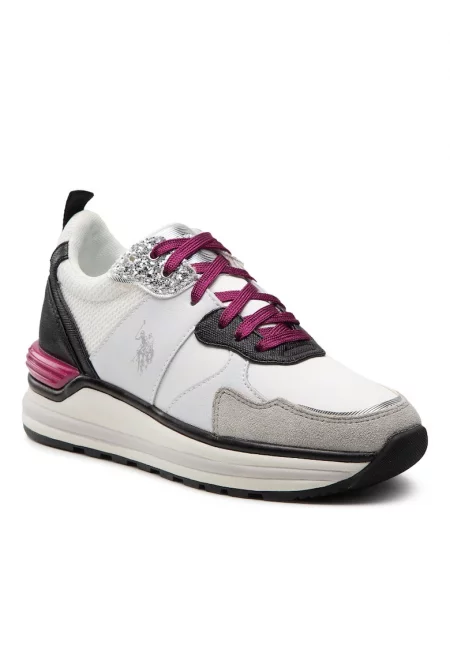 Дамски обувки - US Polo Assn. - 301520375 - Набук - Бял - Бял