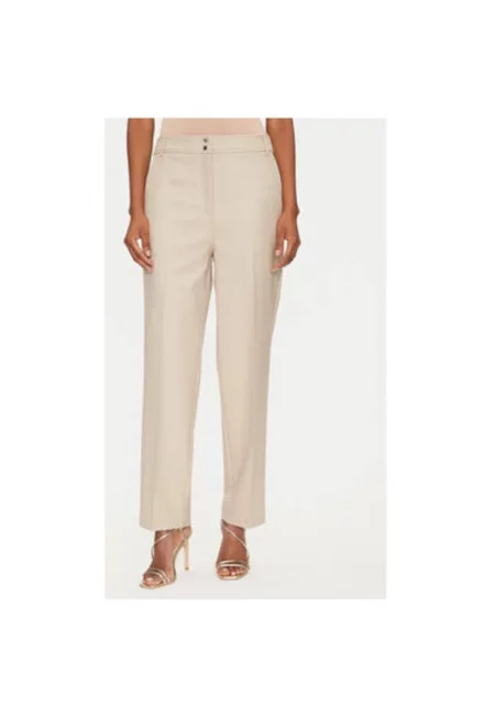 Дамски панталон  251-PLUX.F - Полиестер/Вискоза - Бежов - Бежов