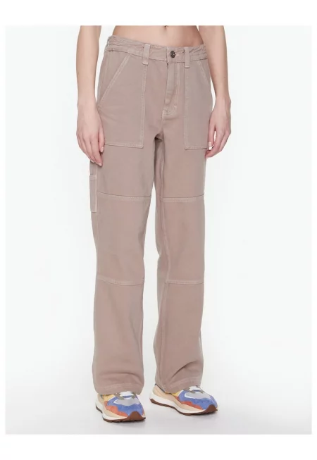 Дамски панталон -  302750955 - Памук - Бежов - Бежов