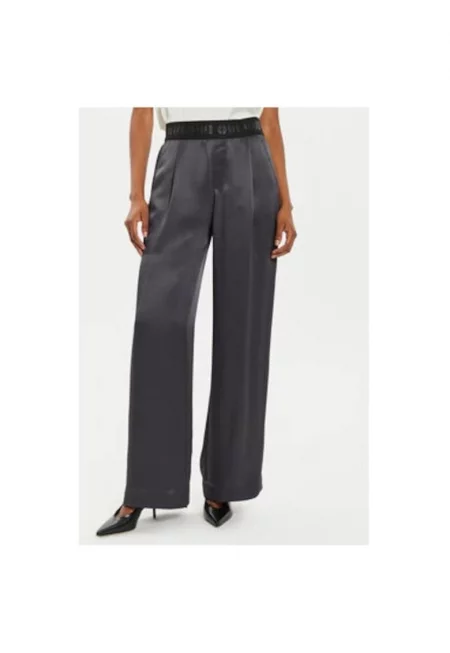 Дамски панталон -  304524691 - Вискоза/Рециклиран полиестер - Сив - Сив