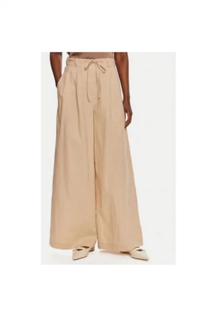Дамски панталон -  304575280 - Вискоза - Бежов - Бежов