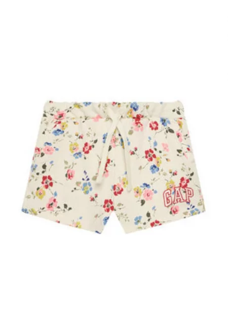 Дамски панталон -  флорален принт - памук - бял