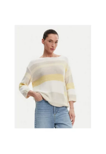 Дамски пуловер  11004051 - Памук/Полиестер - Бежов - Бежов