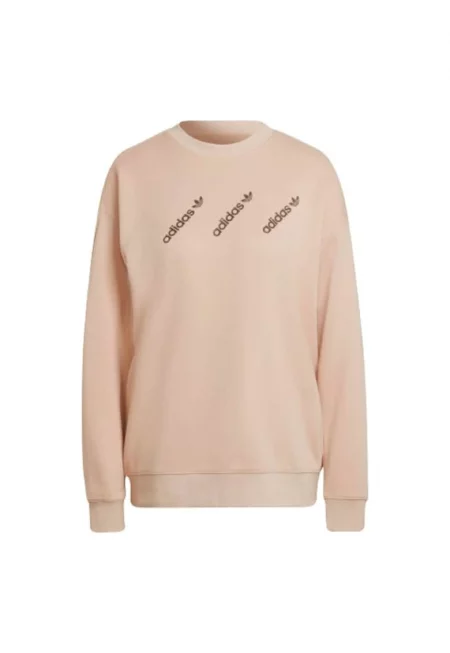 Дамски суичър  Crew - Памук - Бежов