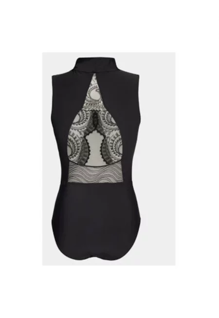 Дамско боди -  303814410 - Найлон/Еластан - Черен