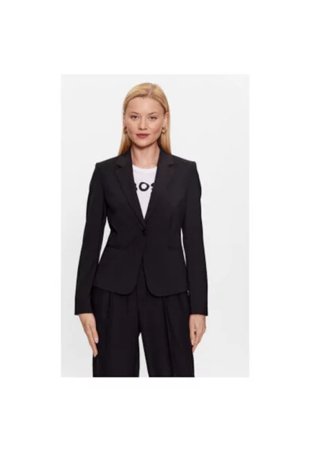 Дамско яке -  302401611 - Вълна - Черно - Черен