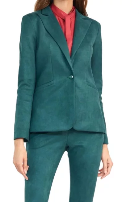 Дамско яке -  полиестер/еластан - зелено -