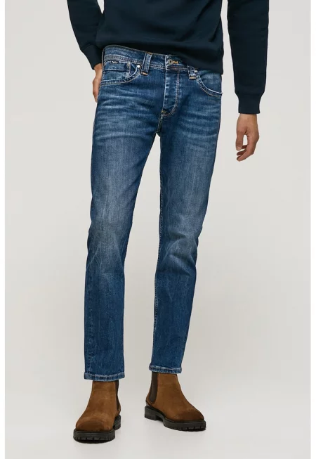 Дънки Cash със средна талия - Ледено синьо