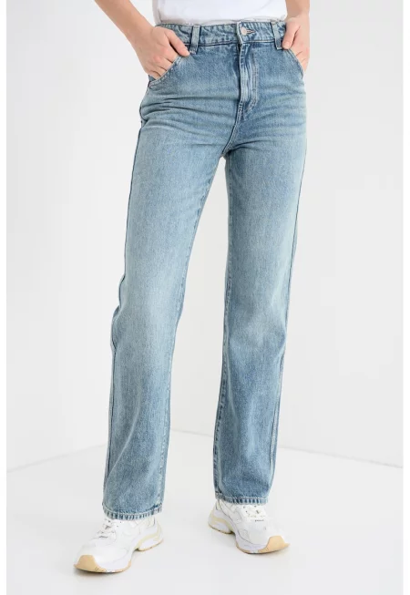 Дънки с лиосел с висока талия