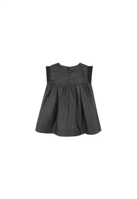 Детска рокля за момичета Karl Lagerfeld - Z30514 Z12 - Памук/Полиестер - Сив - Сив