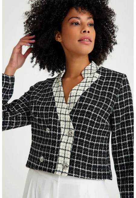 Двуредно сако от туид