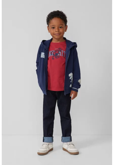 Худи с цип и принт