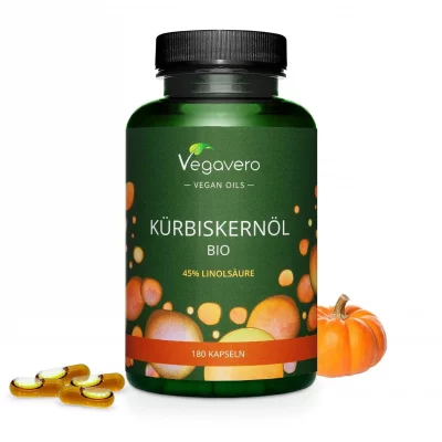 Кürbiskernöl Bio / Масло от био тиквено семе, 180 капсули, 100% Vegan