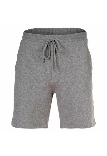 Къс панталон с памук и връзка - Сив