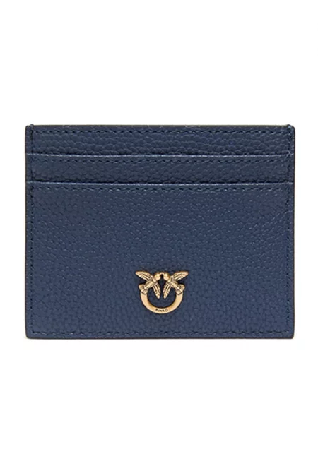 Кожен калъф за карти - Тъмносин