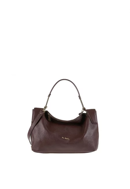 Кожена чанта Erisma с цип - Тъмнокафяв