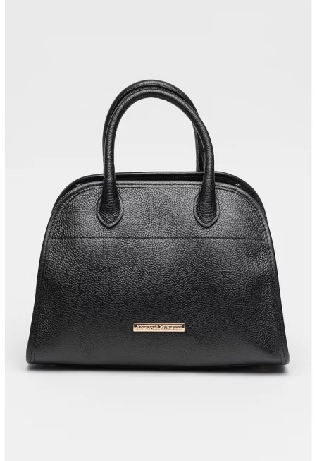 Кожена чанта през рамо - Черен