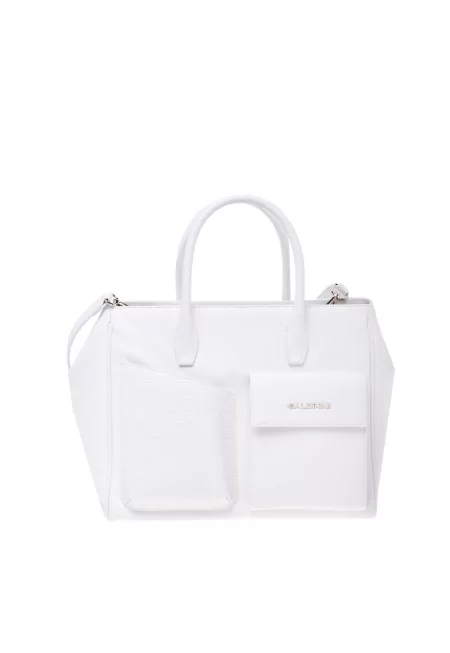 Кожена ръчна чанта с шагрен