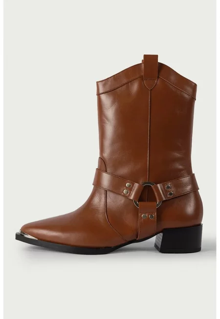 Кожени боти - Канелено кафяво
