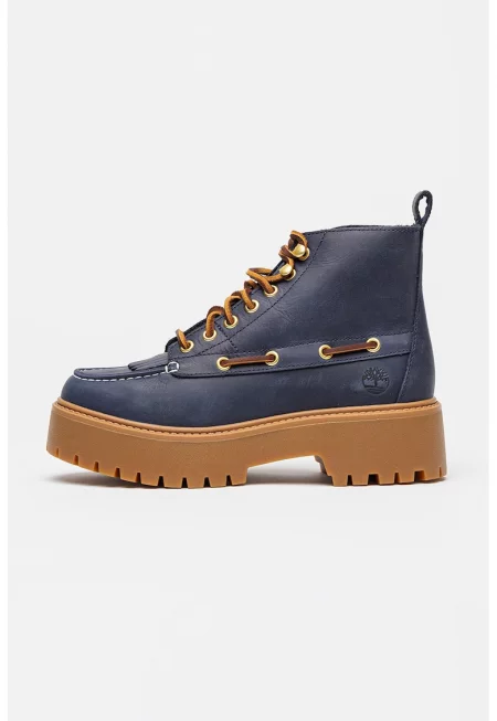 Кожени боти Stone Street - Кафяв/Тъмносин