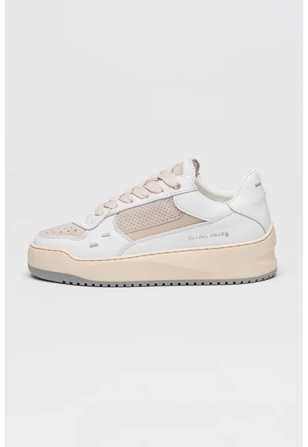 Кожени спортни обувки Avenue Mix - Бял/Светло кафяво