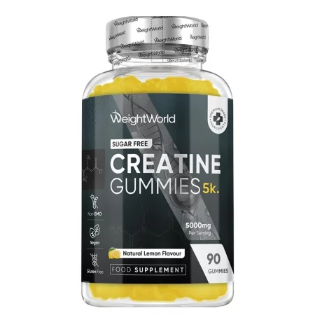 Креатин (монохидрат) – Мускулна сила и бързо възстановяване, 1666 mg, 90 желирани таблетки, вкус лимон