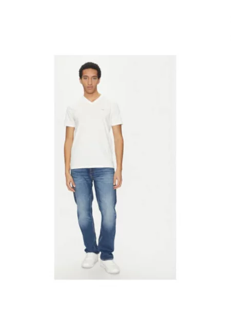 Мъжка тениска -  305288417 - Памук - Бяла - Бял