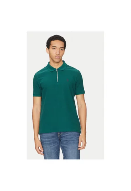 Мъжка тениска - US Polo Assn. - 305230119 - Памук/Полиестер - Зелена