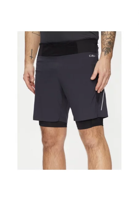 Мъжки спортни къси панталони -  441975 - Сиви - Полиестер