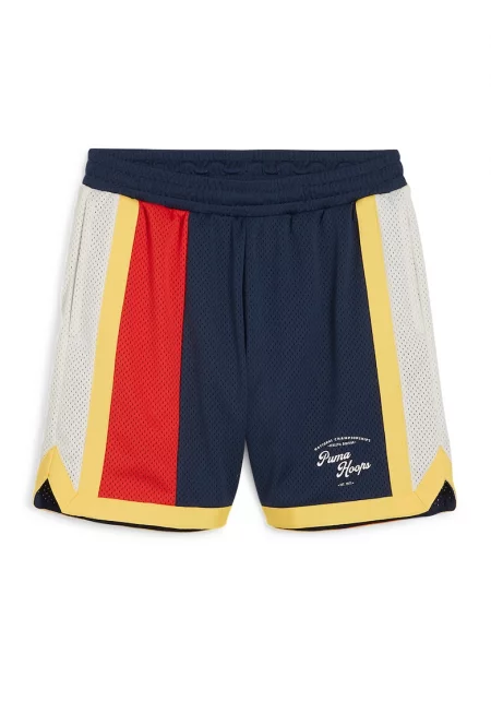 Мрежест къс панталон Showtime с джобове - Червен/Тъмносин