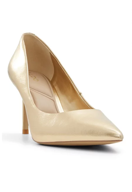 Обувки Stessy от еко кожа с метализиран ефект