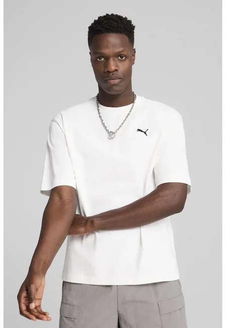 Памучна тениска с овално деколте