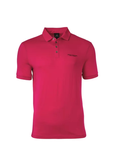 Памучна тениска с яка и лого