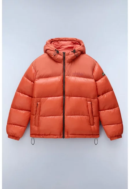 Подплатено зимно яке Hornelen с качулка - Оранжев