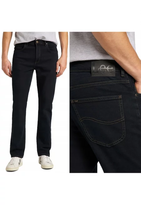 Прави панталони  Brooklyn - тъмносин деним - W48 L34 - стандартна кройка - допълнителна еластичност