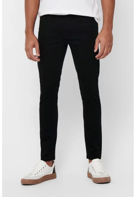 Прилепнали дънки с 5 джоба - Черен